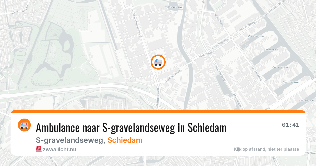 Ambulance naar S-gravelandseweg in Schiedam — 29 mrt 2026