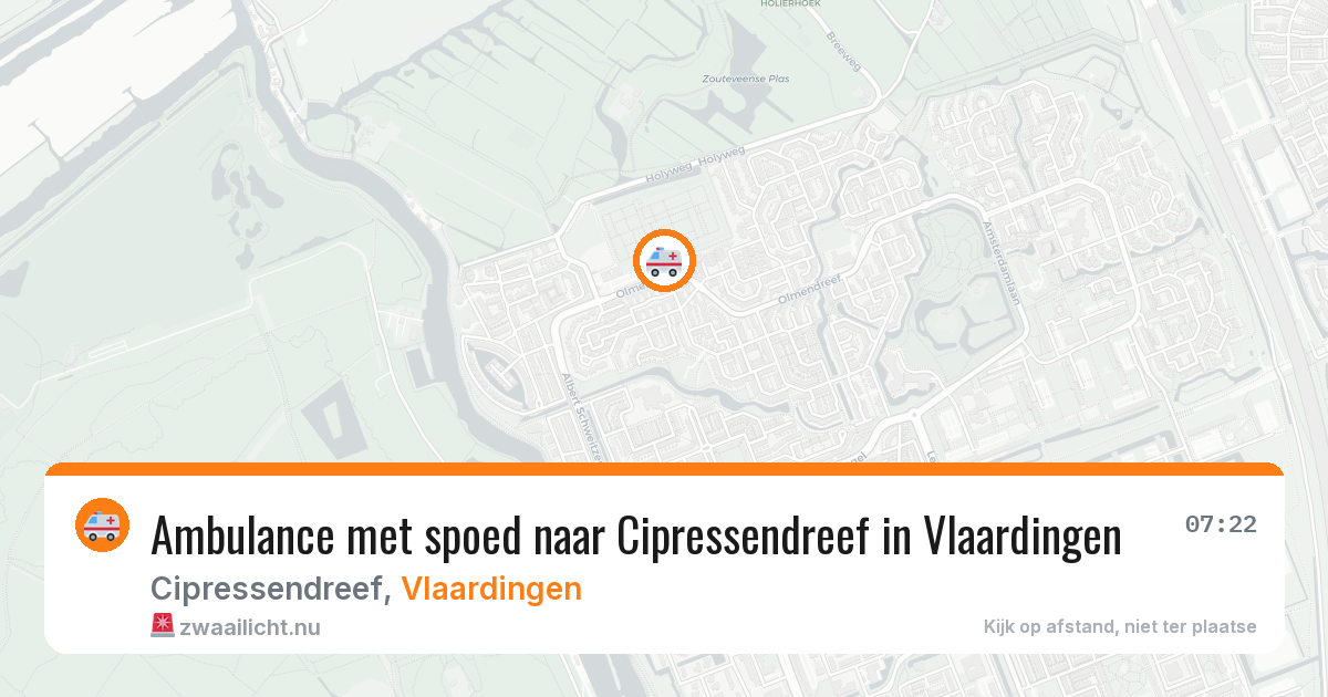 Ambulance met spoed naar Cipressendreef in Vlaardingen — 26 jul 2026