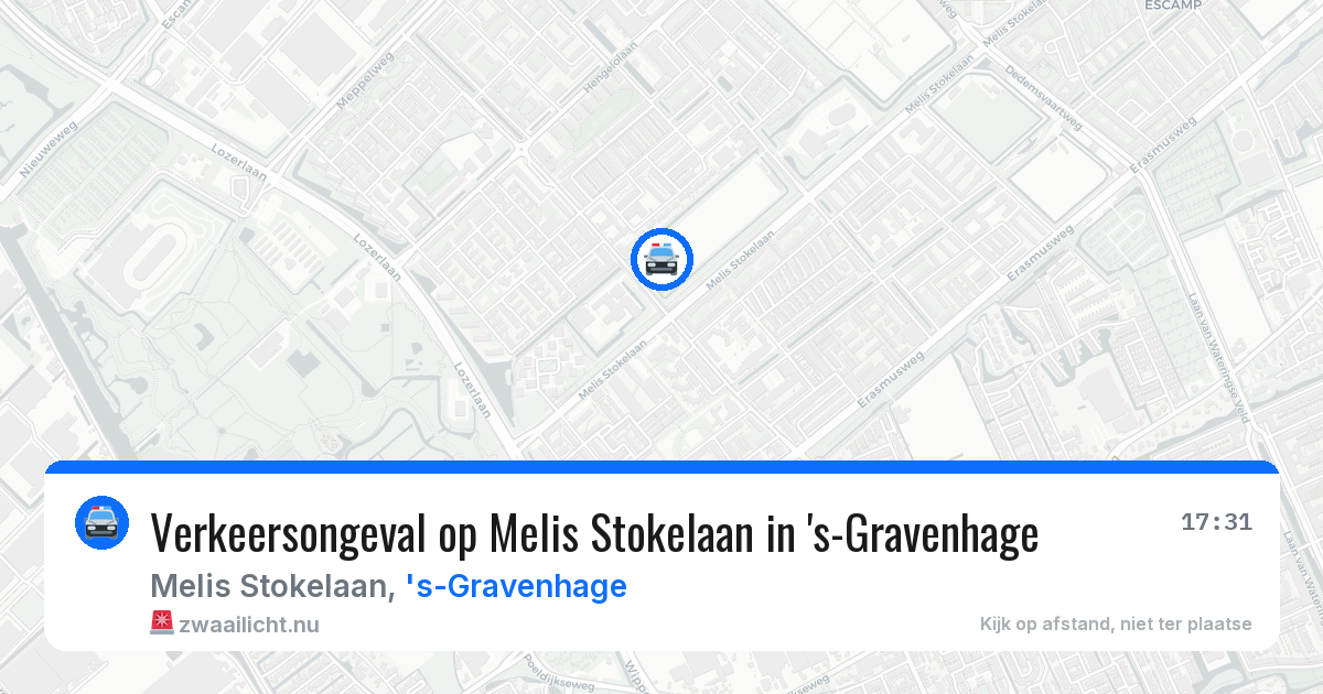 Verkeersongeval op Melis Stokelaan in 's-Gravenhage — 14 mrt 2026