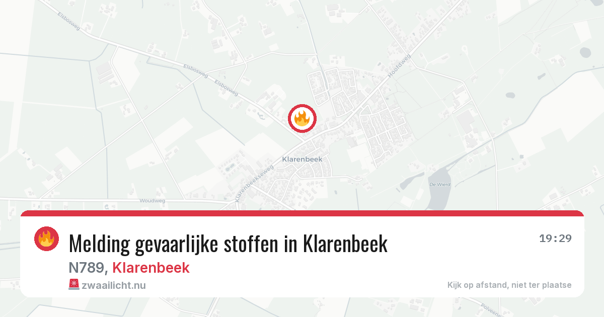 Melding gevaarlijke stoffen in Klarenbeek — 24 jul 2026