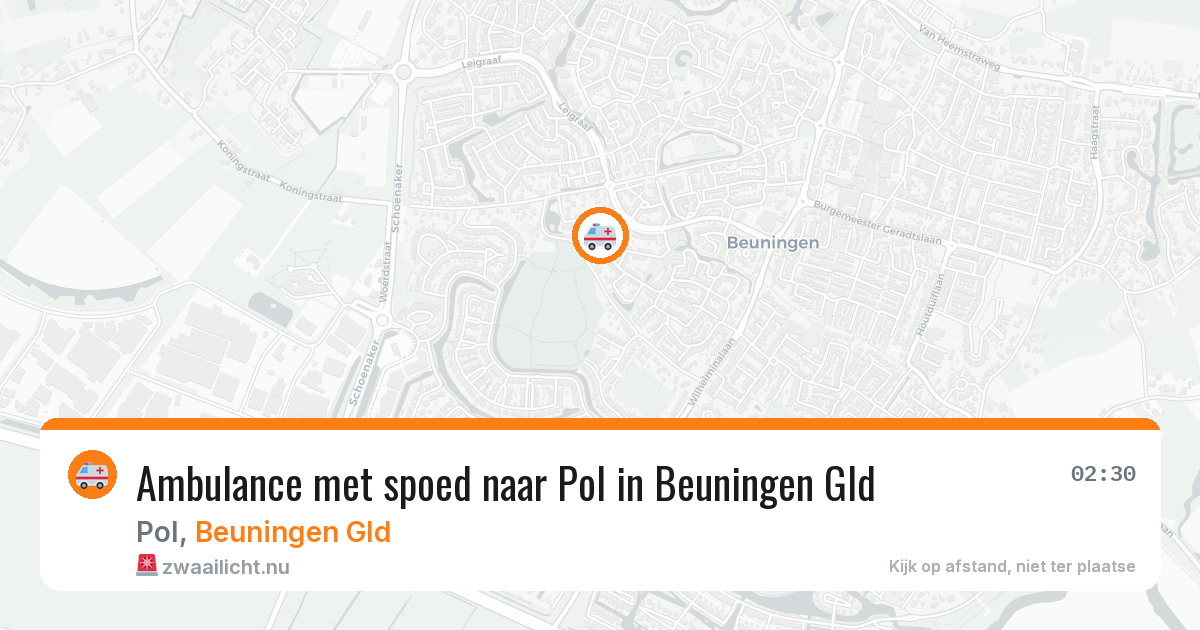 Ambulance met spoed naar Pol in Beuningen Gld — 11 jul 2026