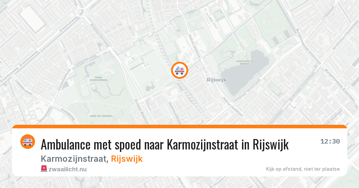 Ambulance met spoed naar Karmozijnstraat in Rijswijk — 16 jul 2026