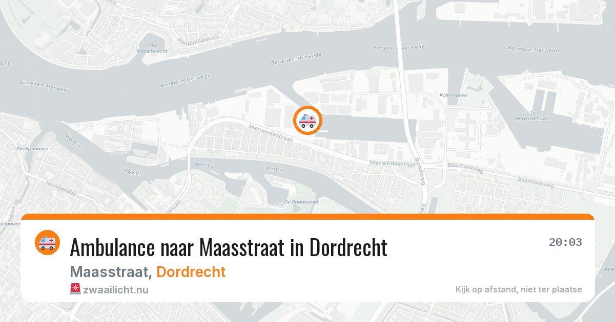 Ambulance naar Maasstraat in Dordrecht — 14 jul 2026