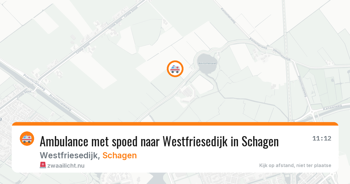 Ambulance met spoed naar Westfriesedijk in Schagen — 9 mei 2026
