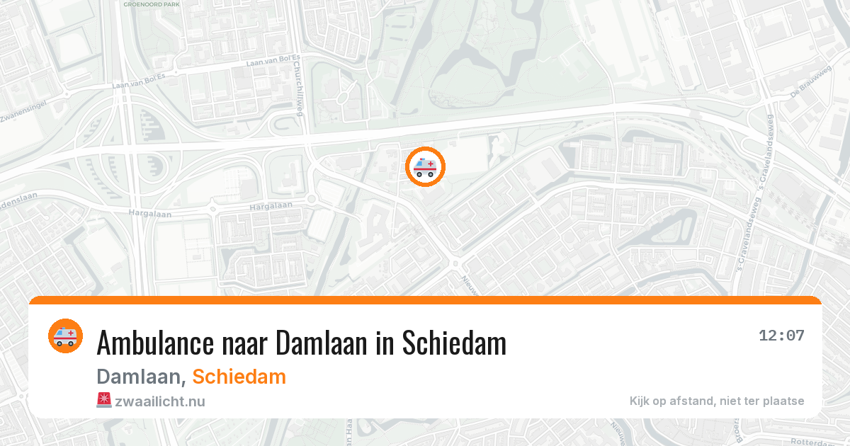 Ambulance naar Damlaan in Schiedam — 17 jul 2026