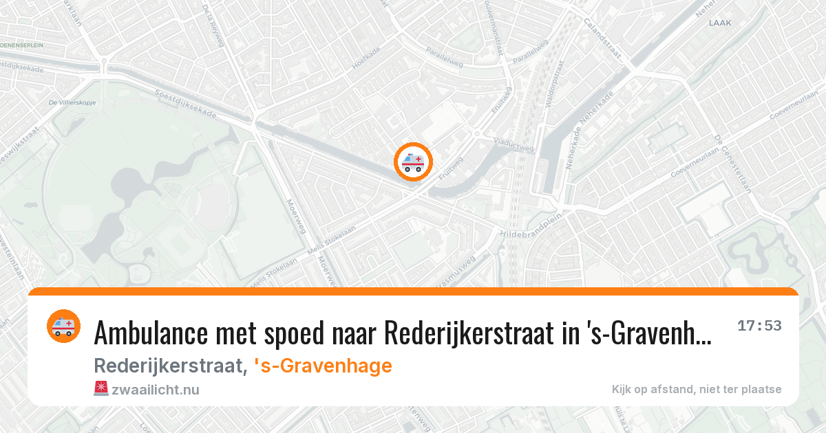 Ambulance met spoed naar Rederijkerstraat in 's-Gravenhage — 19 mei 2026