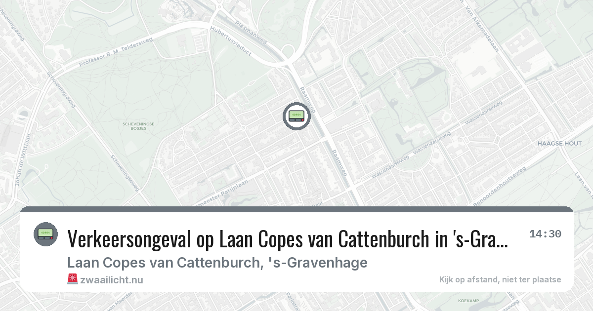 Verkeersongeval op Laan Copes van Cattenburch in 's-Gravenhage — 26 feb 2026
