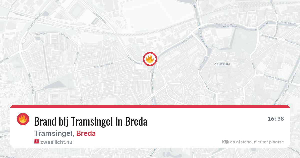 Brand bij Tramsingel in Breda — 30 mrt 2026