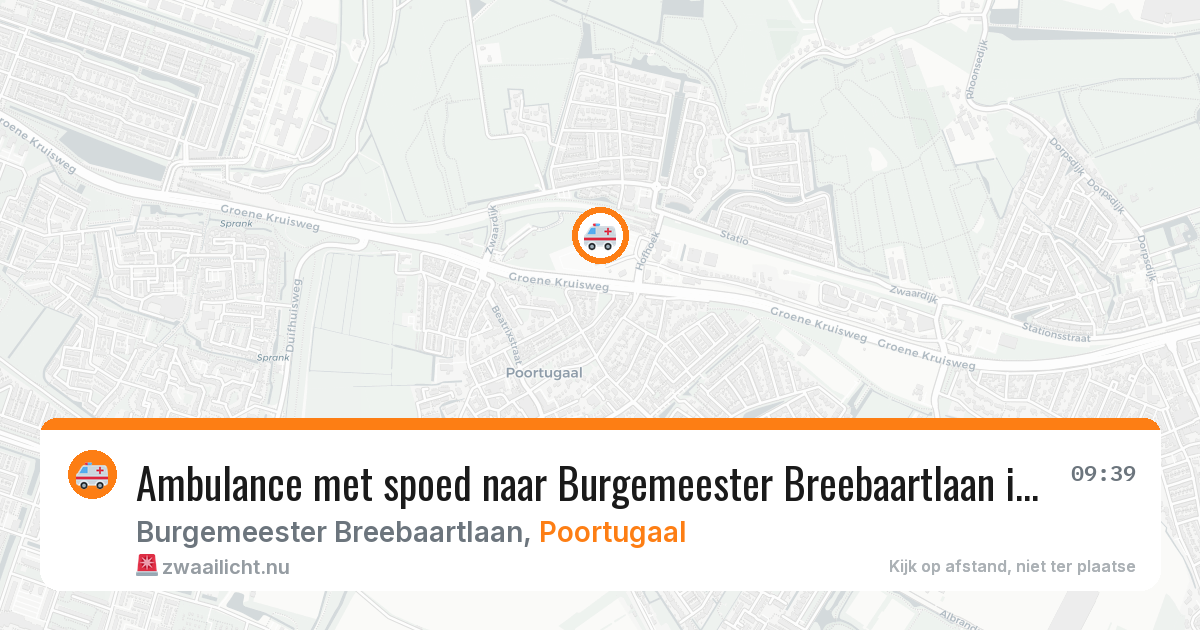 Ambulance met spoed naar Burgemeester Breebaartlaan in Poortugaal — 27 mrt 2026