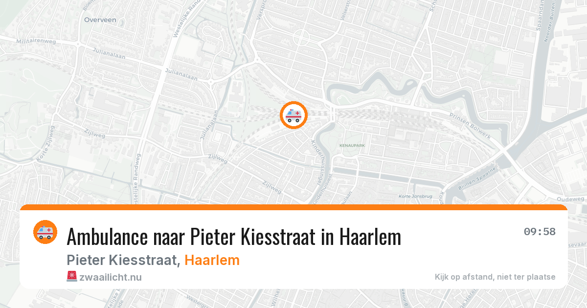 Ambulance naar Pieter Kiesstraat in Haarlem — 22 jul 2026