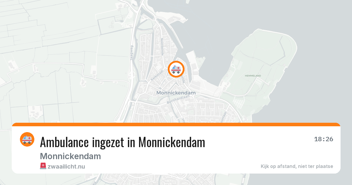 Ambulance ingezet in Monnickendam — 11 jul 2026