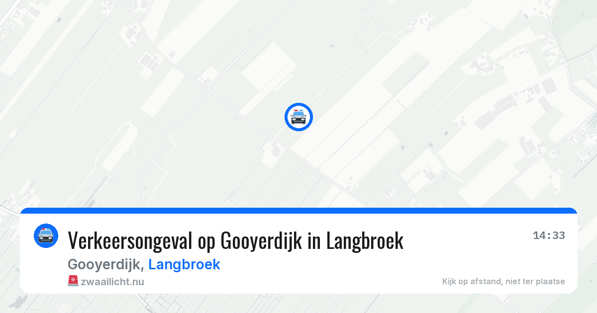 Verkeersongeval op Gooyerdijk in Langbroek — 13 jul 2026