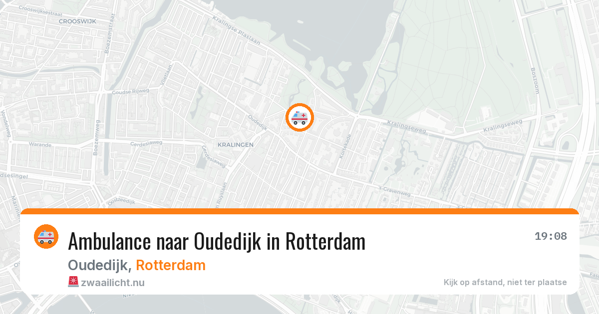 Ambulance naar Oudedijk in Rotterdam — 22 mrt 2026