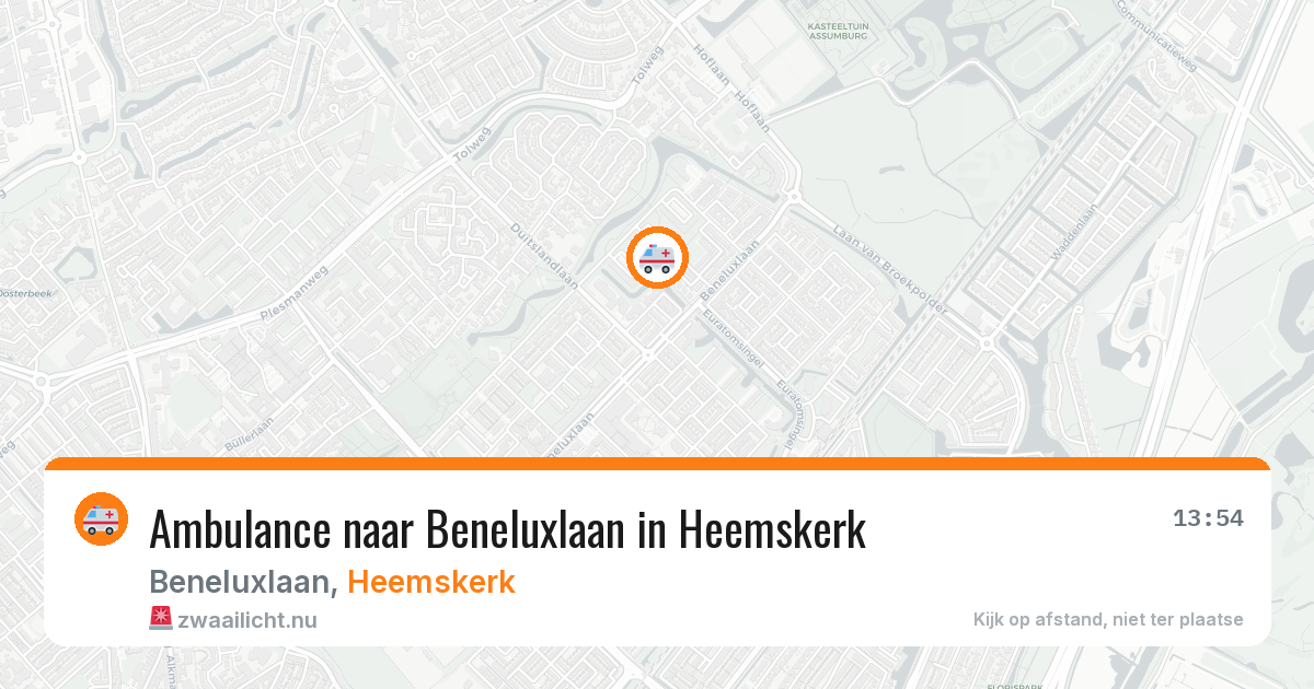 Ambulance naar Beneluxlaan in Heemskerk — 22 jul 2026