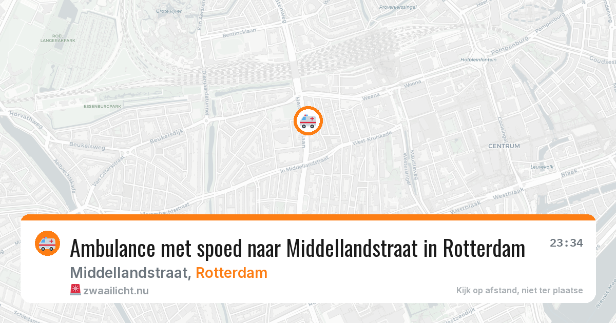 Ambulance met spoed naar Middellandstraat in Rotterdam — 5 jun 2026
