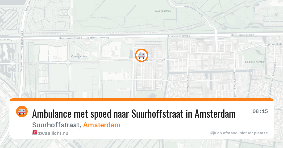 Ambulance met spoed naar Suurhoffstraat in Amsterdam — 3 jun 2026