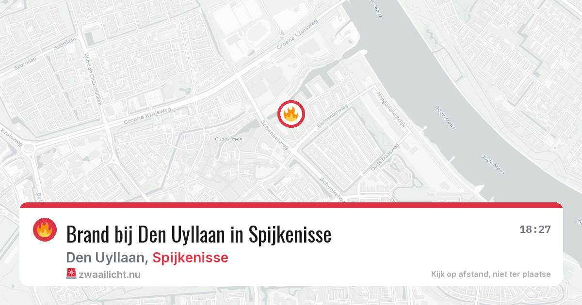 Brand bij Den Uyllaan in Spijkenisse — 26 jul 2026