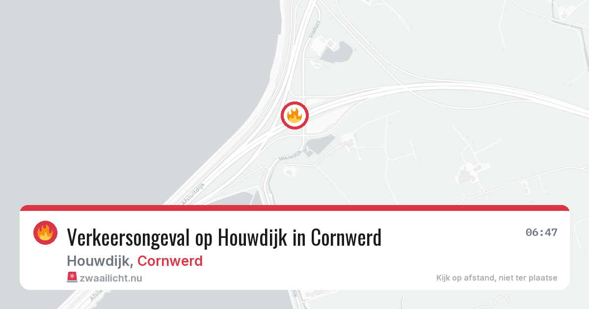 Verkeersongeval op Houwdijk in Cornwerd — 23 mrt 2026
