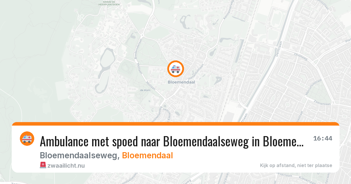 Ambulance met spoed naar Bloemendaalseweg in Bloemendaal — 21 jul 2026