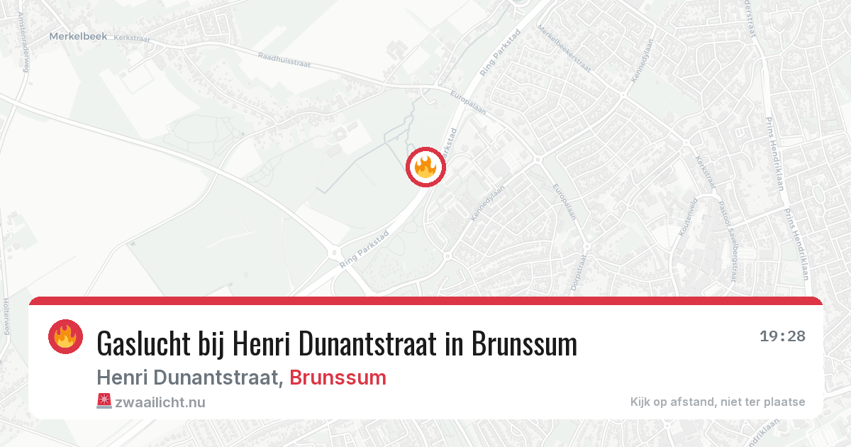 Gaslucht bij Henri Dunantstraat in Brunssum — 23 jul 2026