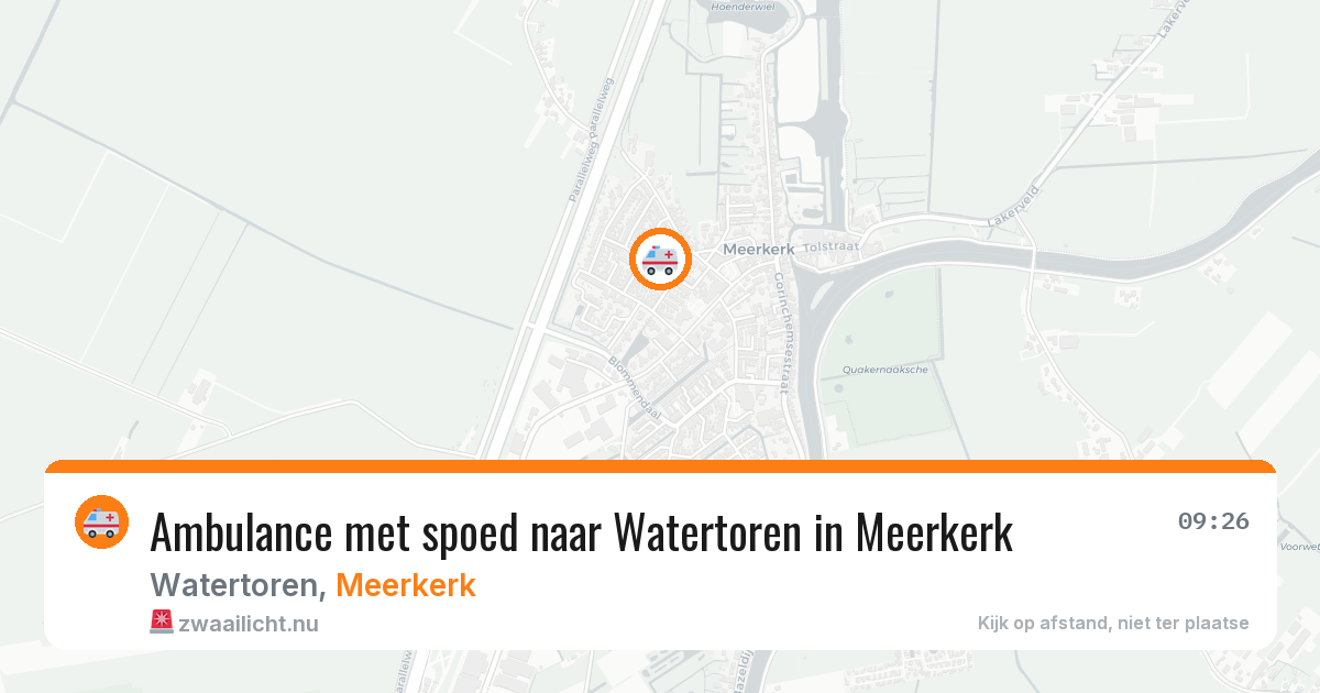 Ambulance met spoed naar Watertoren in Meerkerk — 26 jan 2026
