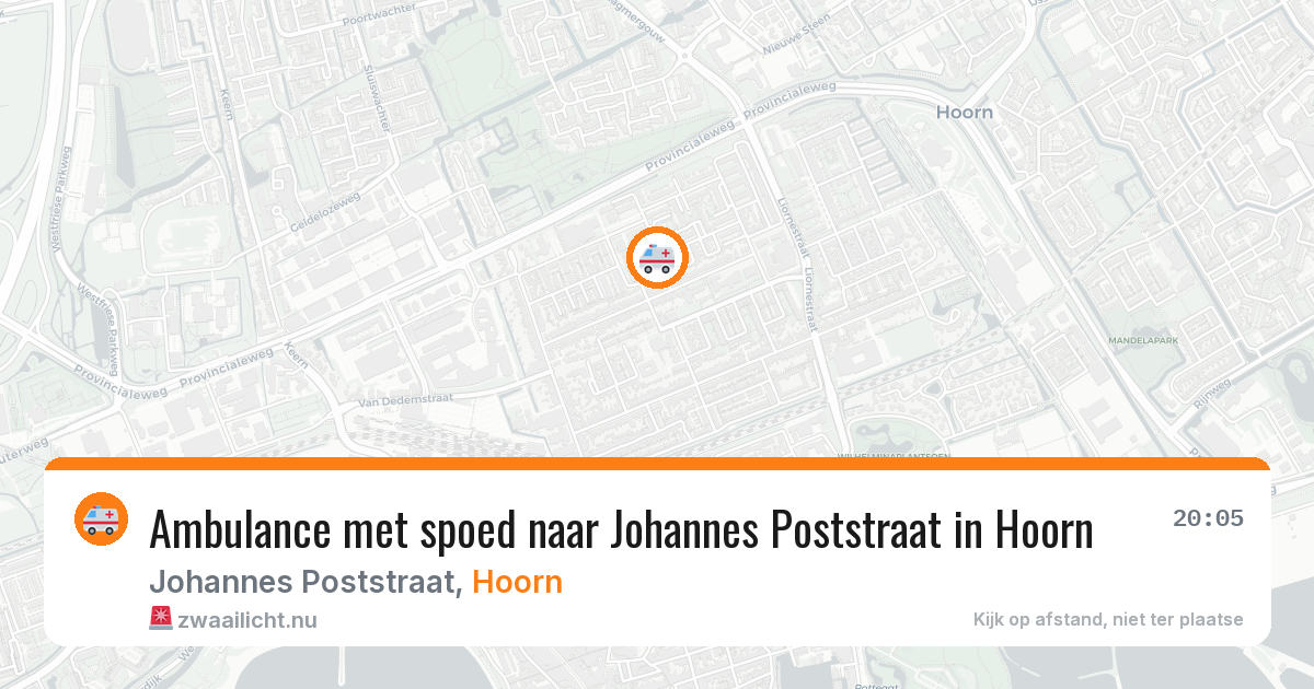 Ambulance met spoed naar Johannes Poststraat in Hoorn — 12 jul 2026