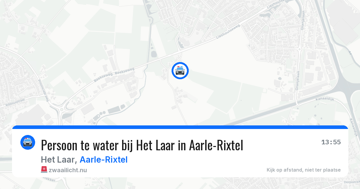 Persoon te water bij Het Laar in Aarle-Rixtel — 11 feb 2026