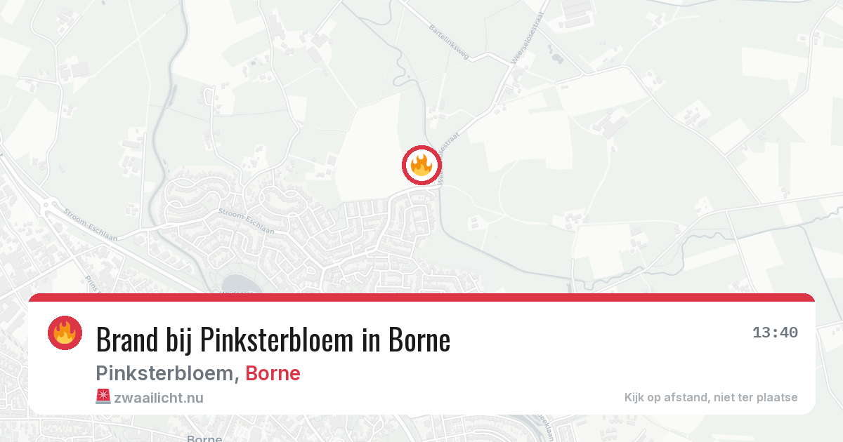 Brand bij Pinksterbloem in Borne — 17 jul 2026