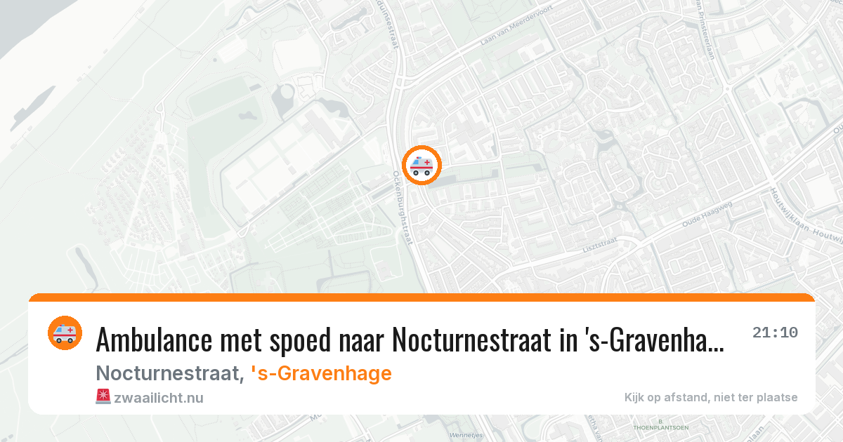 Ambulance met spoed naar Nocturnestraat in 's-Gravenhage — 24 mei 2026