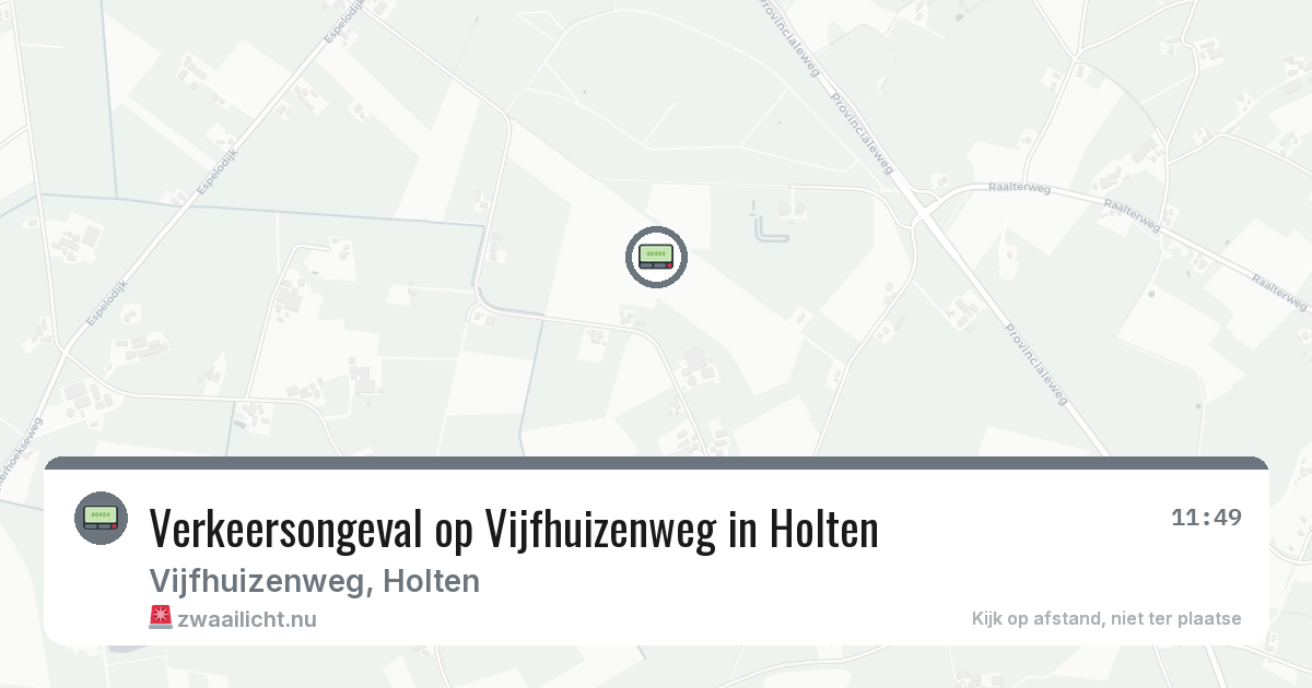 Verkeersongeval op Vijfhuizenweg in Holten — 17 jul 2026