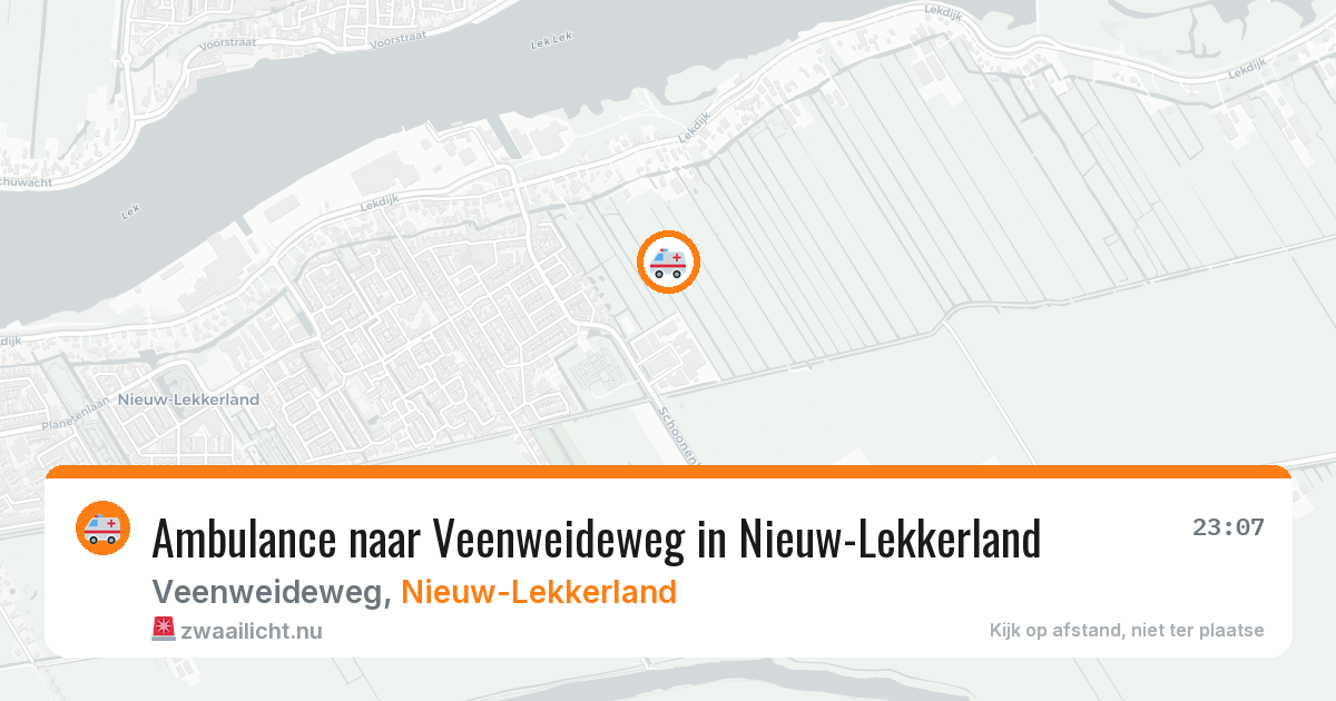 Ambulance naar Veenweideweg in Nieuw-Lekkerland — 26 jul 2026