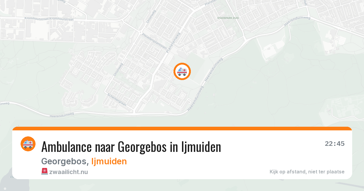 Ambulance naar Georgebos in Ijmuiden — 25 jul 2026