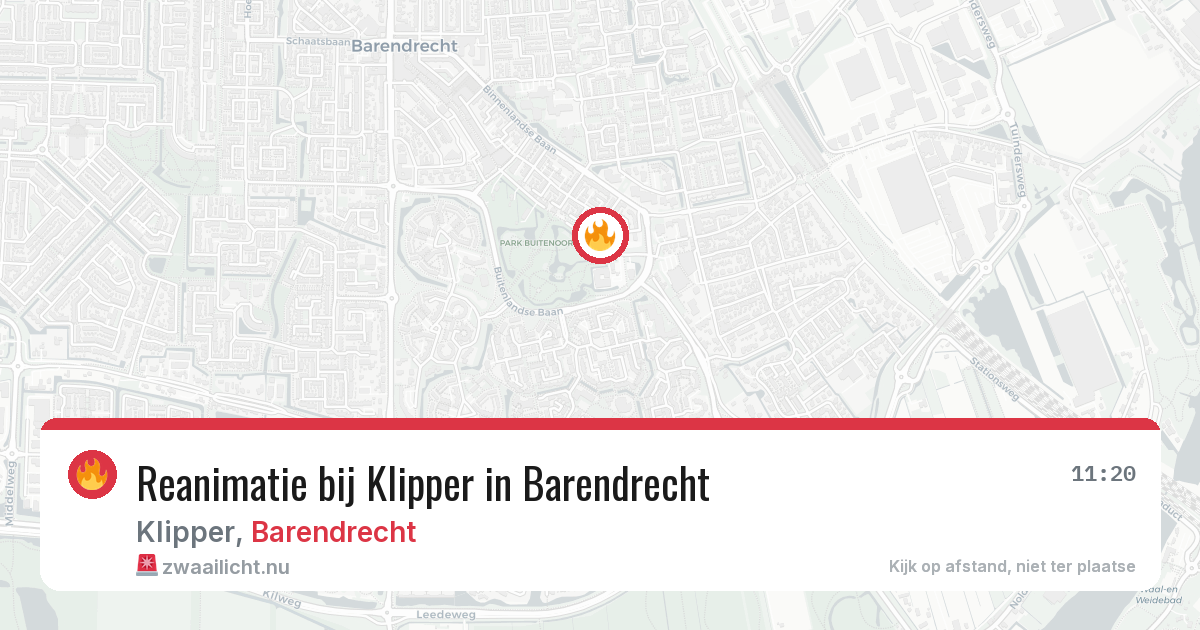 Reanimatie bij Klipper in Barendrecht — 31 mrt 2026