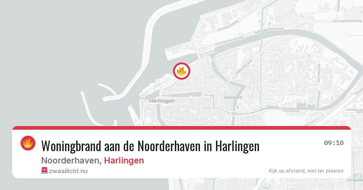 Woningbrand aan de Noorderhaven in Harlingen — 26 apr 2026