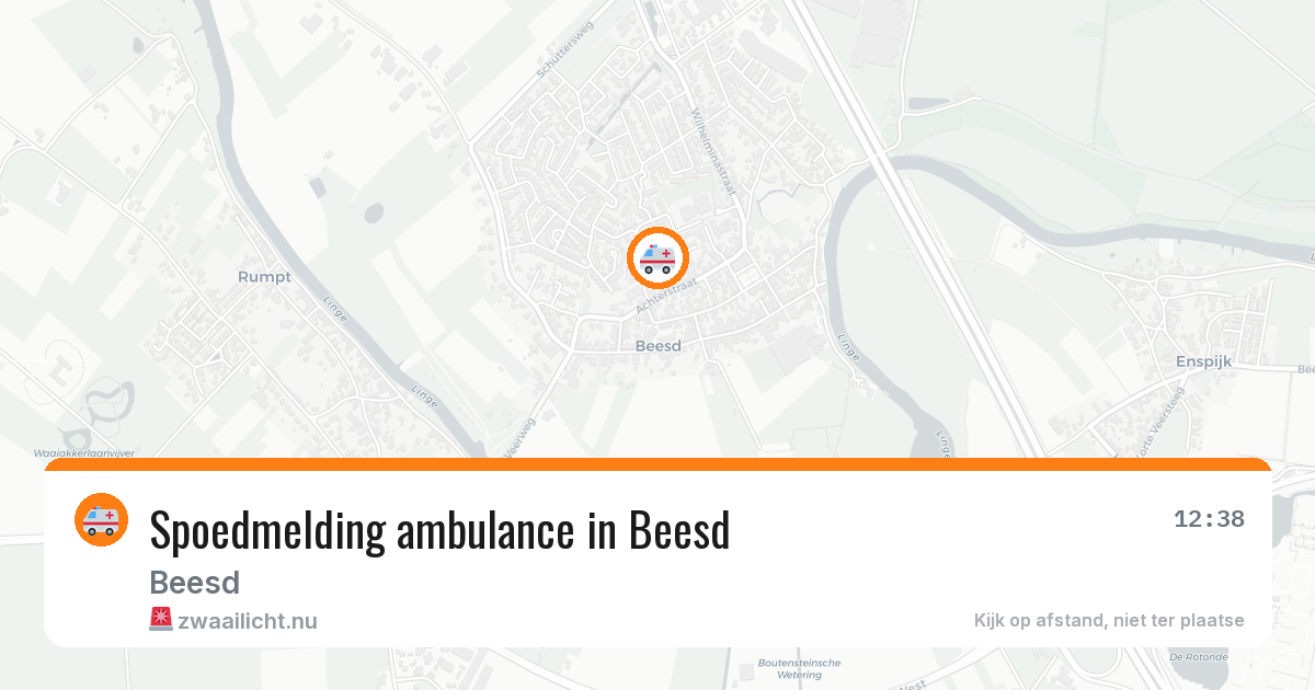 Spoedmelding ambulance in Beesd — 12 jul 2026