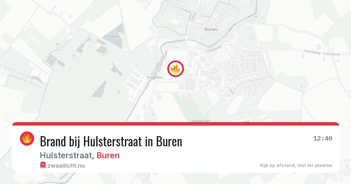 Brand bij Hulsterstraat in Buren — 22 mei 2026