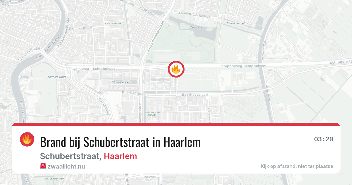 Brand bij Schubertstraat in Haarlem — 6 mrt 2026