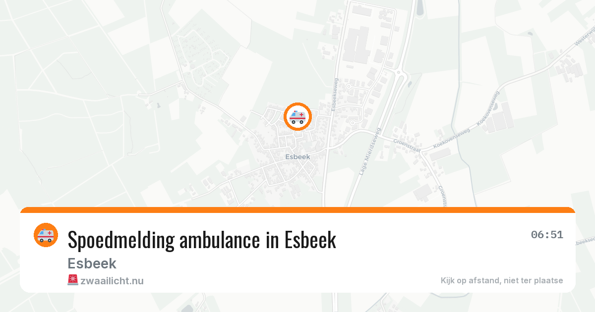 Spoedmelding ambulance in Esbeek — 27 apr 2026