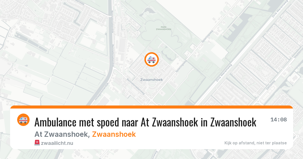 Ambulance met spoed naar At Zwaanshoek in Zwaanshoek — 1 feb 2026
