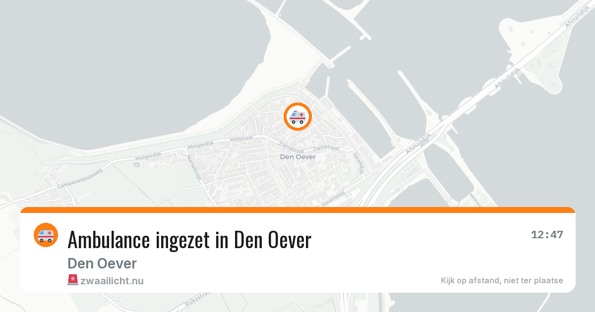 Ambulance ingezet in Den Oever — 18 mei 2026