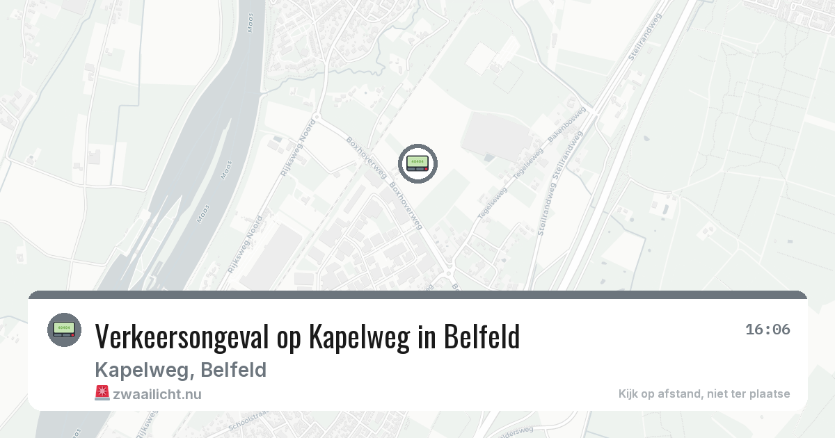 Verkeersongeval op Kapelweg in Belfeld — 22 mei 2026