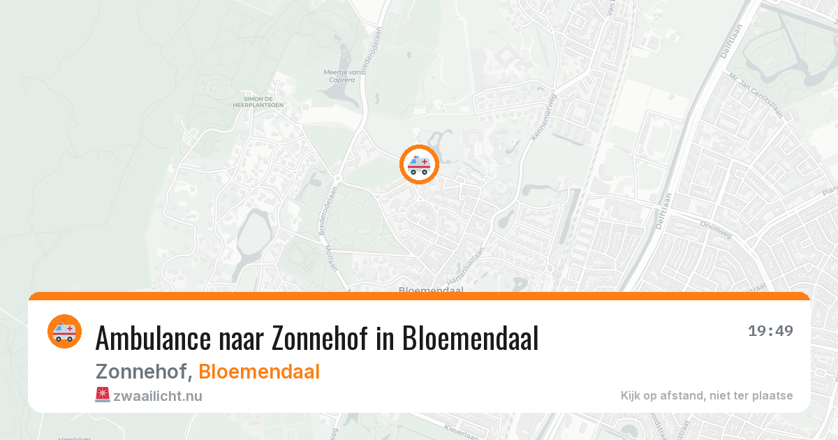 Ambulance naar Zonnehof in Bloemendaal — 5 jun 2026