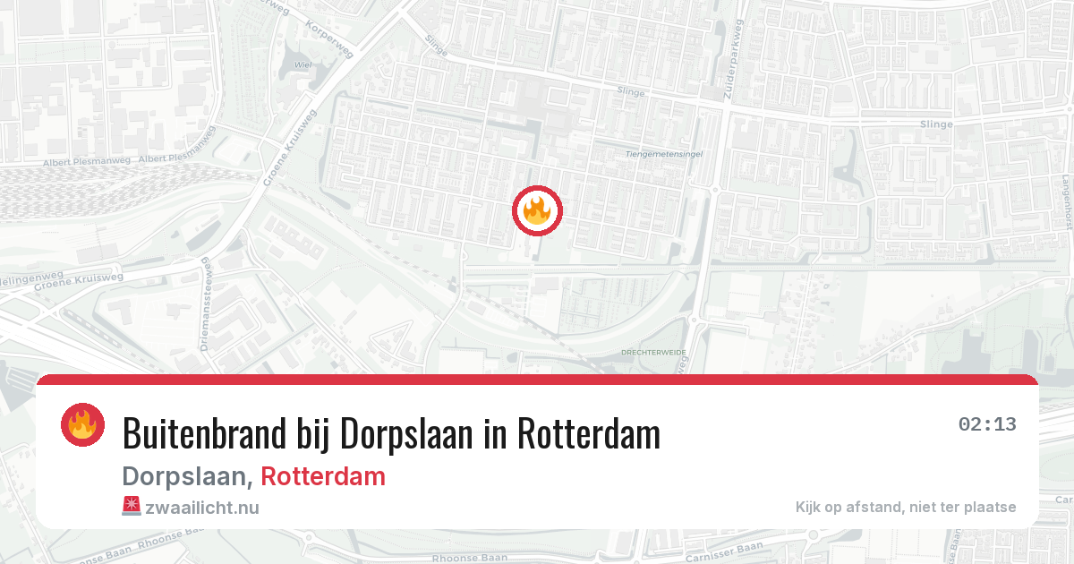 Buitenbrand bij Dorpslaan in Rotterdam — 28 mei 2026