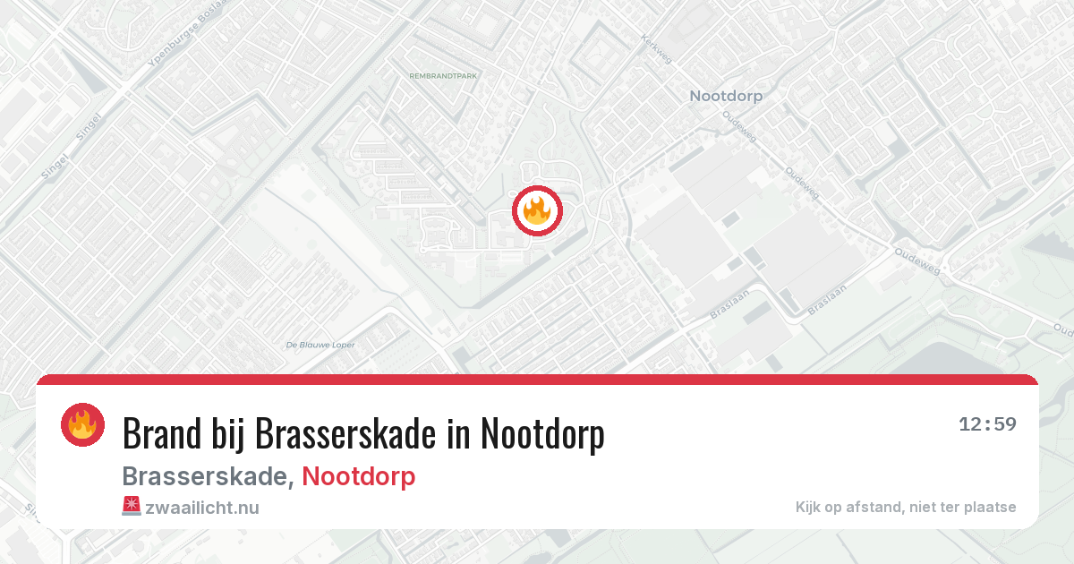 Brand bij Brasserskade in Nootdorp — 20 mrt 2026