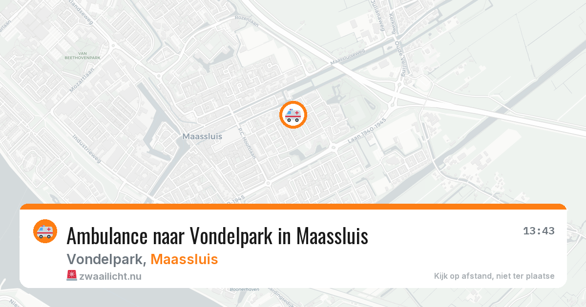 Ambulance naar Vondelpark in Maassluis — 26 apr 2026