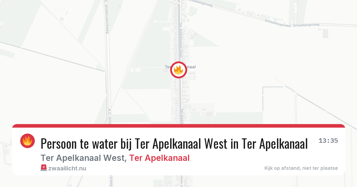 Persoon te water bij Ter Apelkanaal West in Ter Apelkanaal — 7 mei 2026