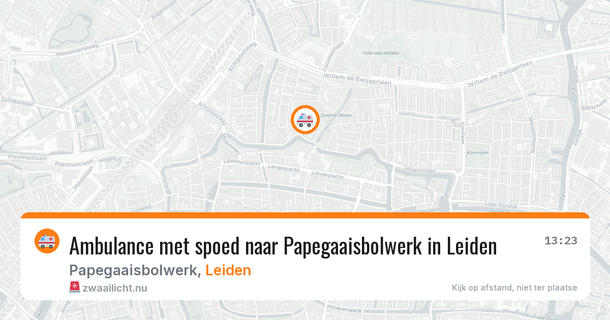 Ambulance met spoed naar Papegaaisbolwerk in Leiden — 22 mrt 2026