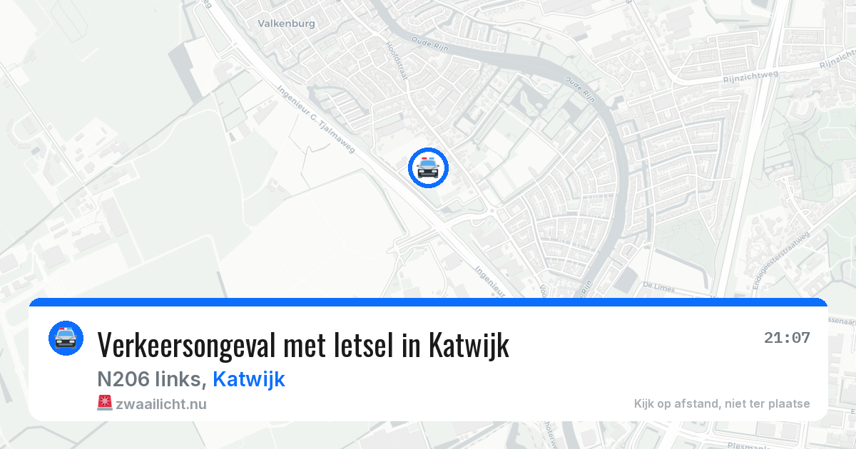 Verkeersongeval met letsel in Katwijk — 21 jan 2026
