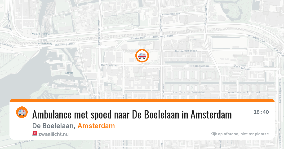 Ambulance met spoed naar De Boelelaan in Amsterdam — 17 jul 2026