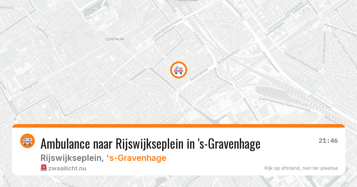 Ambulance naar Rijswijkseplein in 's-Gravenhage — 12 jul 2026